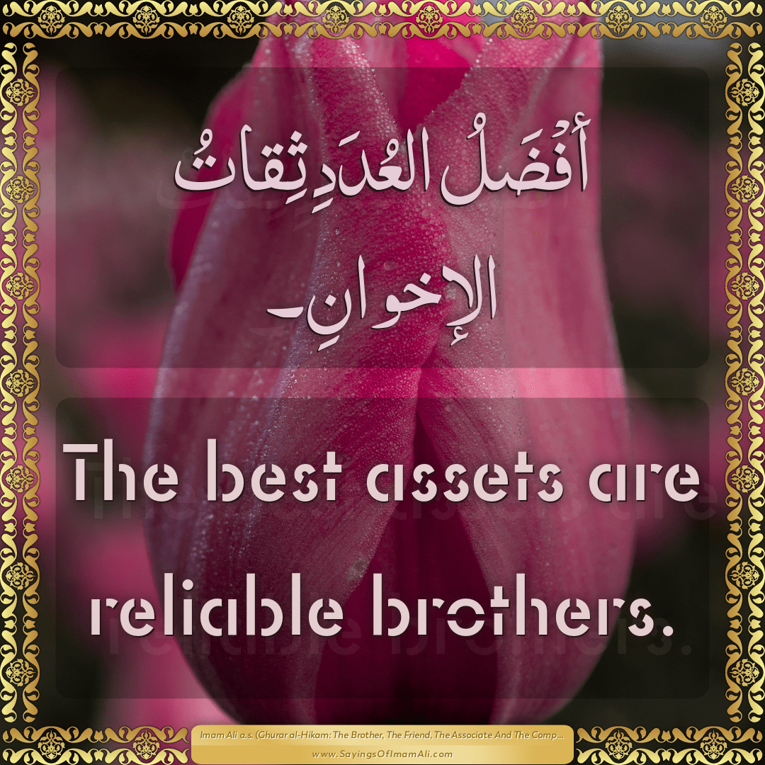The best assets are reliable brothers.